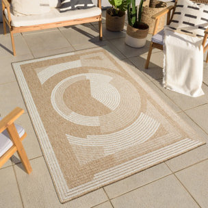 Nature - tapis effet jute blanc