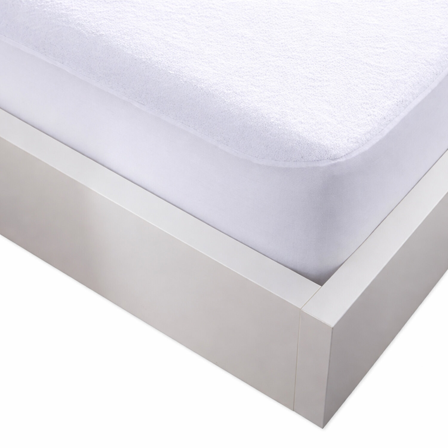 Protege matelas 100% bouclette eponge et impermeable blanc