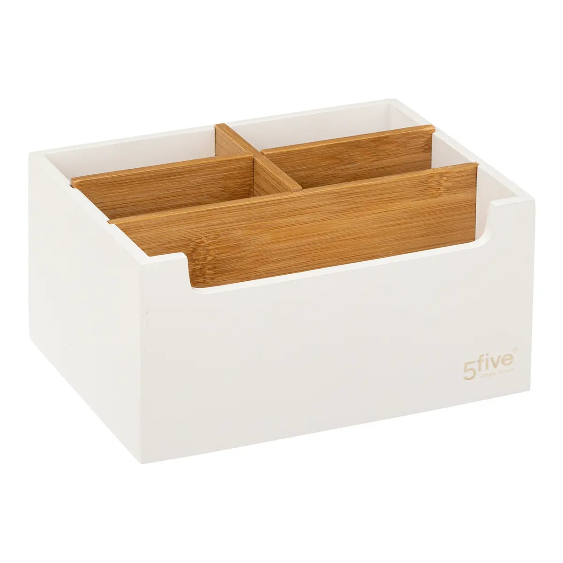 Organiseur 5 compartiments "Naturéo" blanc
