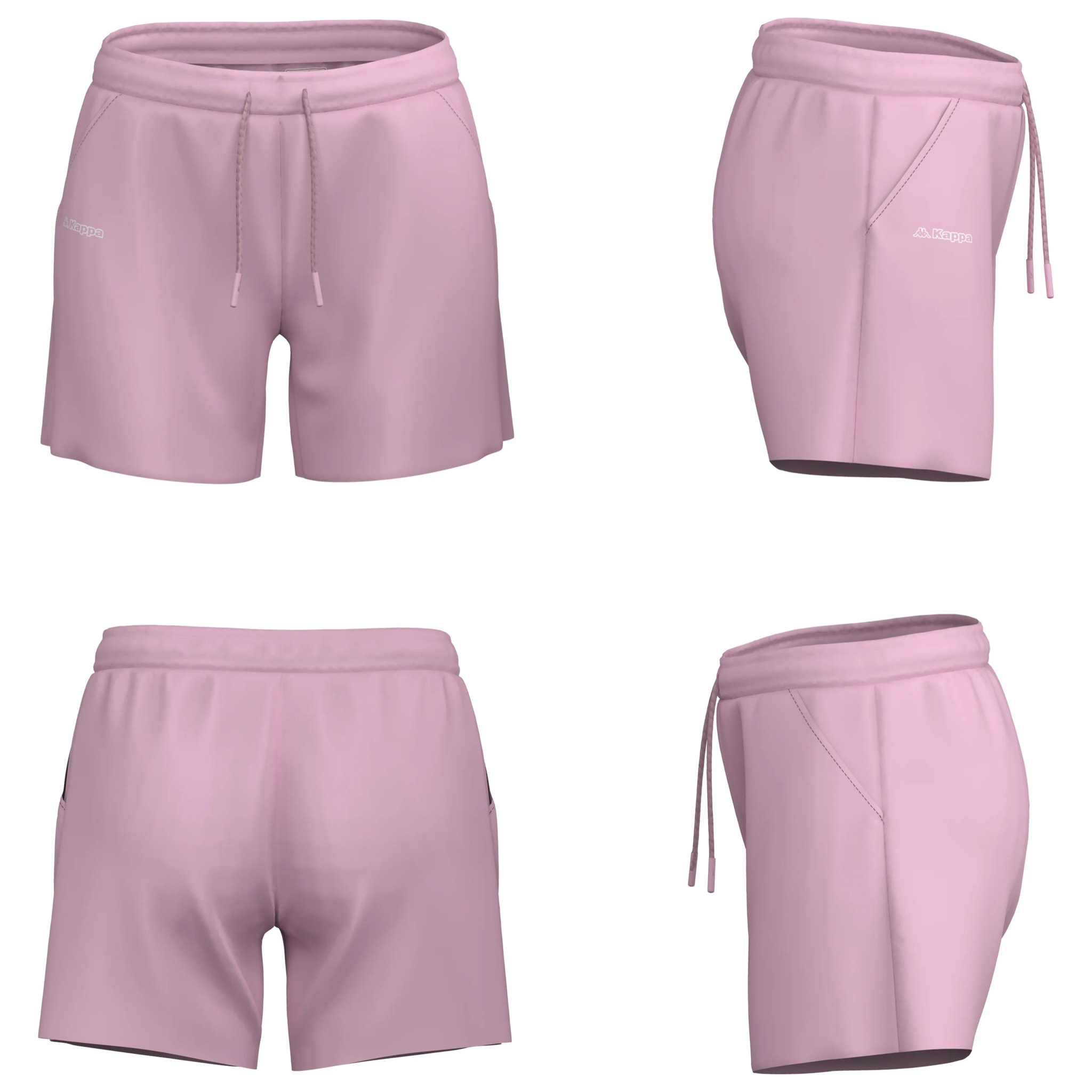 Kappa - Pantalones cortos Mujer Violeta - Logo Fefra