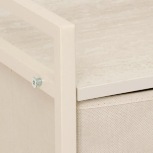 Meuble de rangement Tissa 5 tiroirs beige