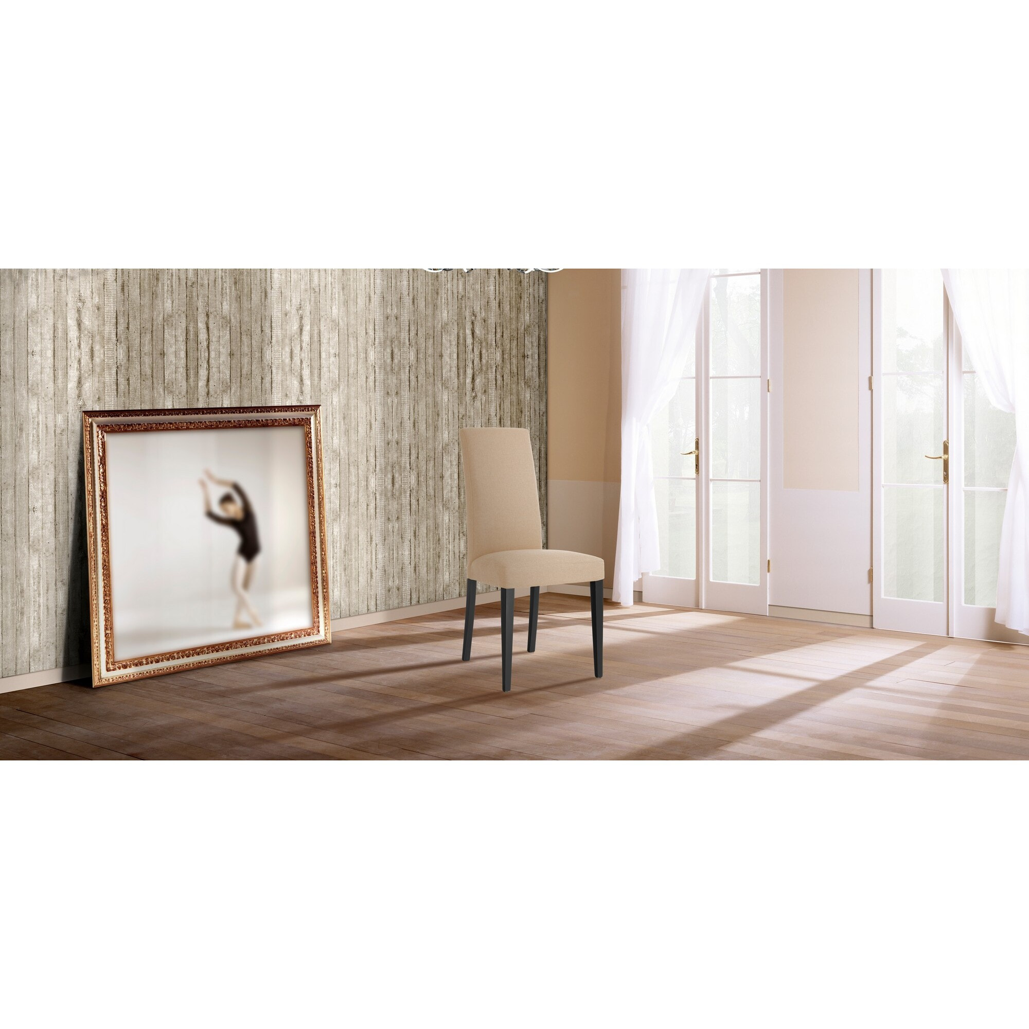 Tomasucci Ensemble de 2 chaises LELLA en tissu beige