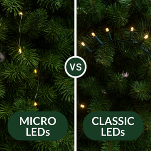 Andromeda - Catena di Luci Natalizia con 500 LED Bianco Caldo Cavo 35m Verde