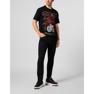 PHILIPP PLEIN Camiseta de cuello redondo y manga corta CRYSTAL