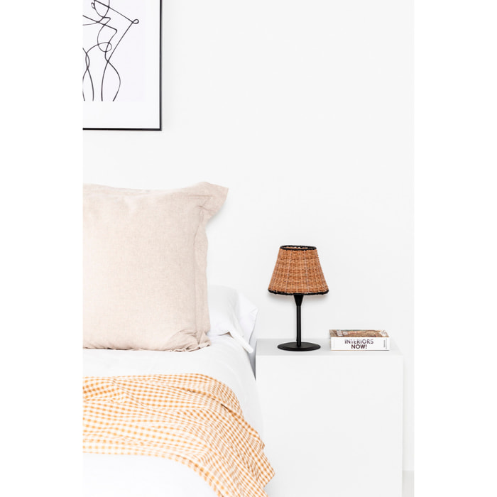 SUMBA S Mini sobremesa negra/ratán