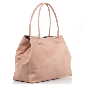 Annagrazia Borsa Shopper Donna.Pelle scamosciata autentica