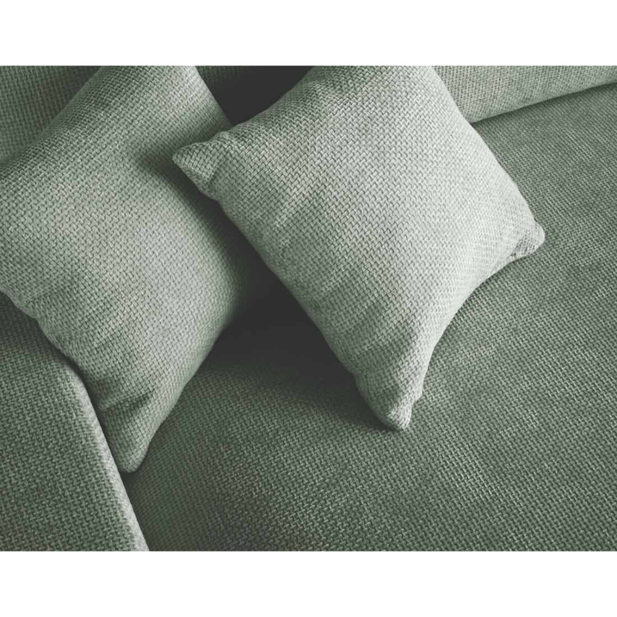 Pivoine - canapé droit 3 places - convertible avec coffre - en velours texturé - Vert