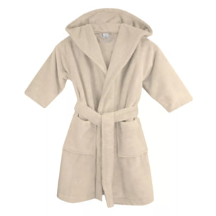 Peignoir enfant enfant coton mélangé 300 g/m² uni ecru Teddy angora