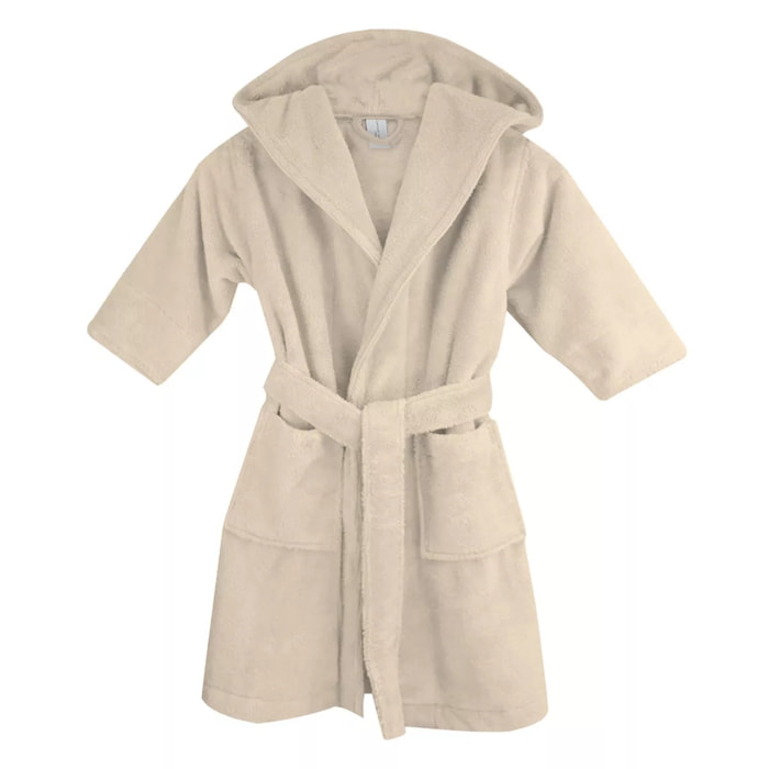 Peignoir enfant enfant coton mélangé 300 g/m² uni ecru Teddy angora