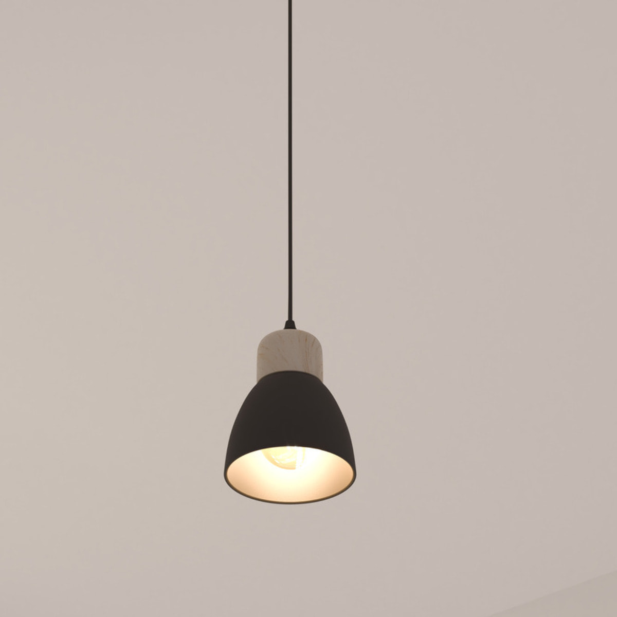 Suspension "Desy" noire - métal D15 cm