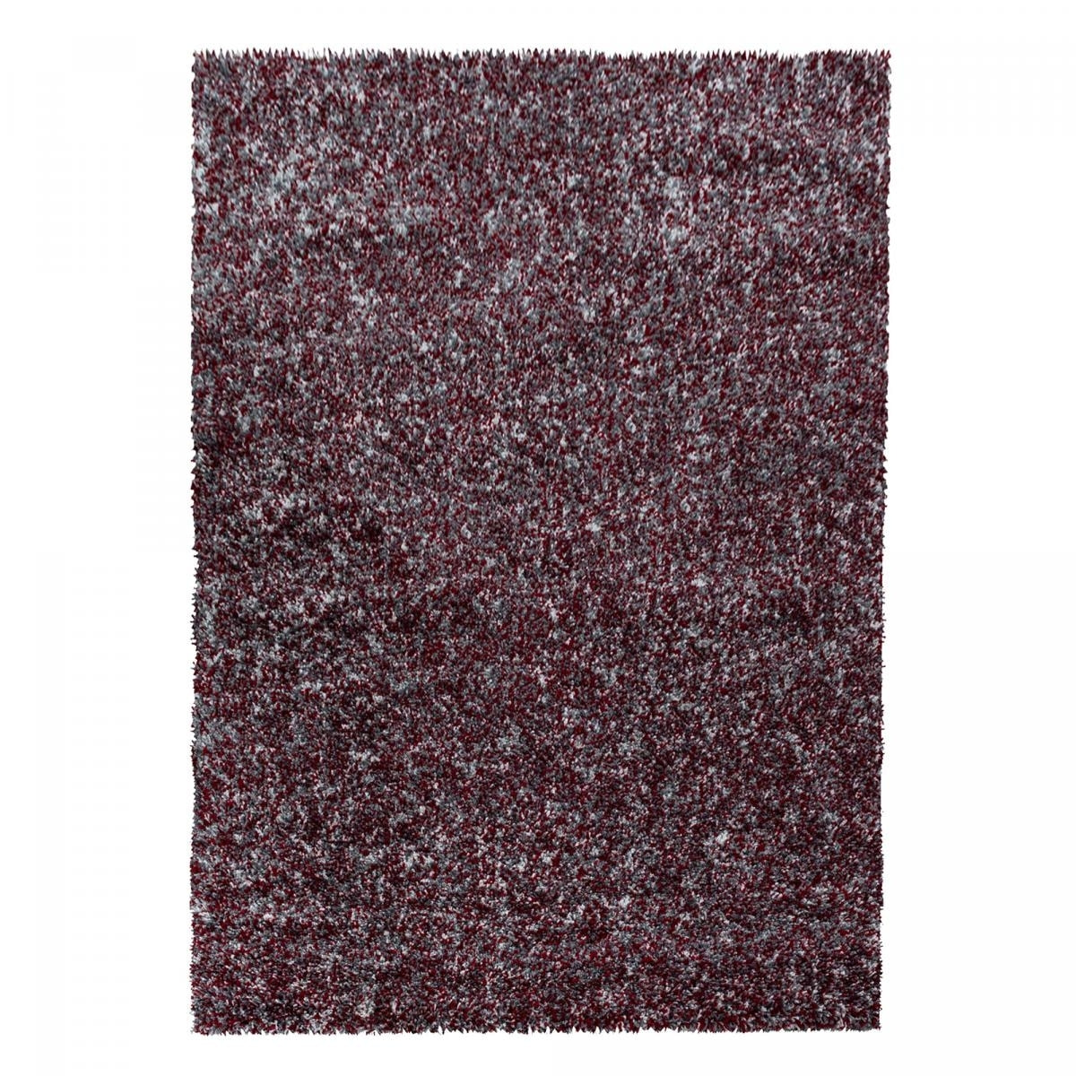 Tapis poils longs shaggy tissé motif faux uni MIGE