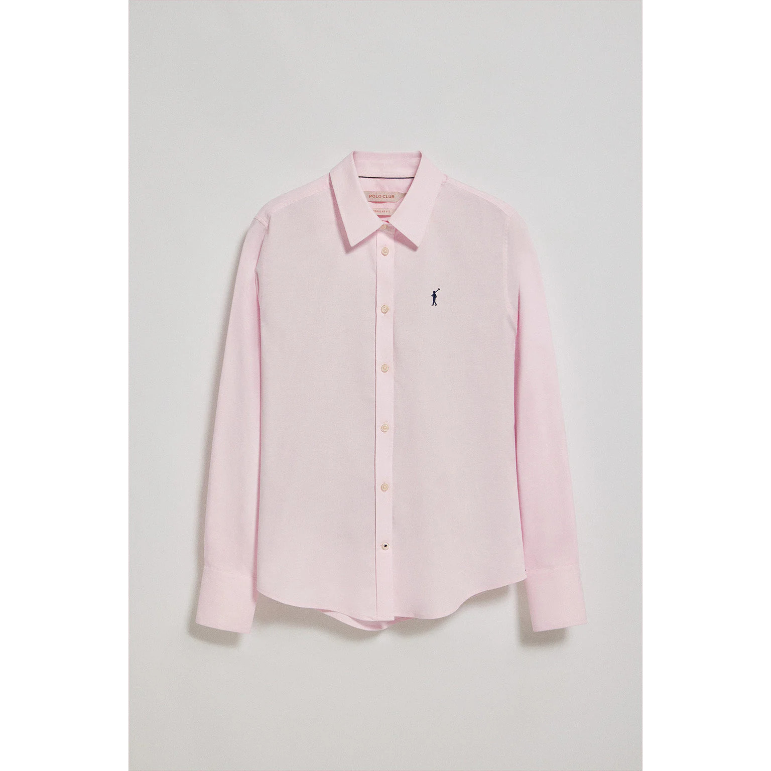 Camisa Oxford Regular fit rosa con logo Rigby Go