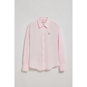 Camisa Oxford Regular fit rosa con logo Rigby Go
