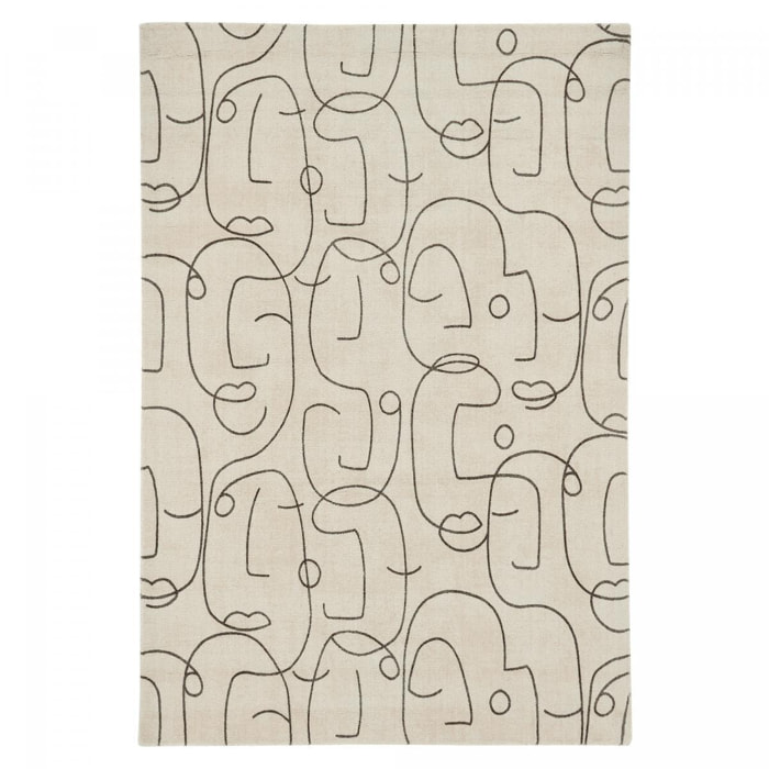 Tapis salon et chambre fait à la main en laine motif abstrait CHICDOUN