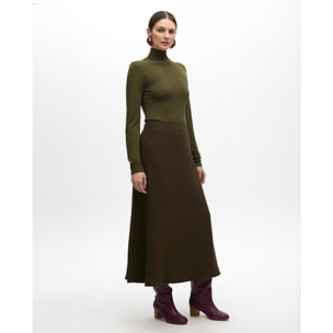 Gonna Evase Crepe Midi