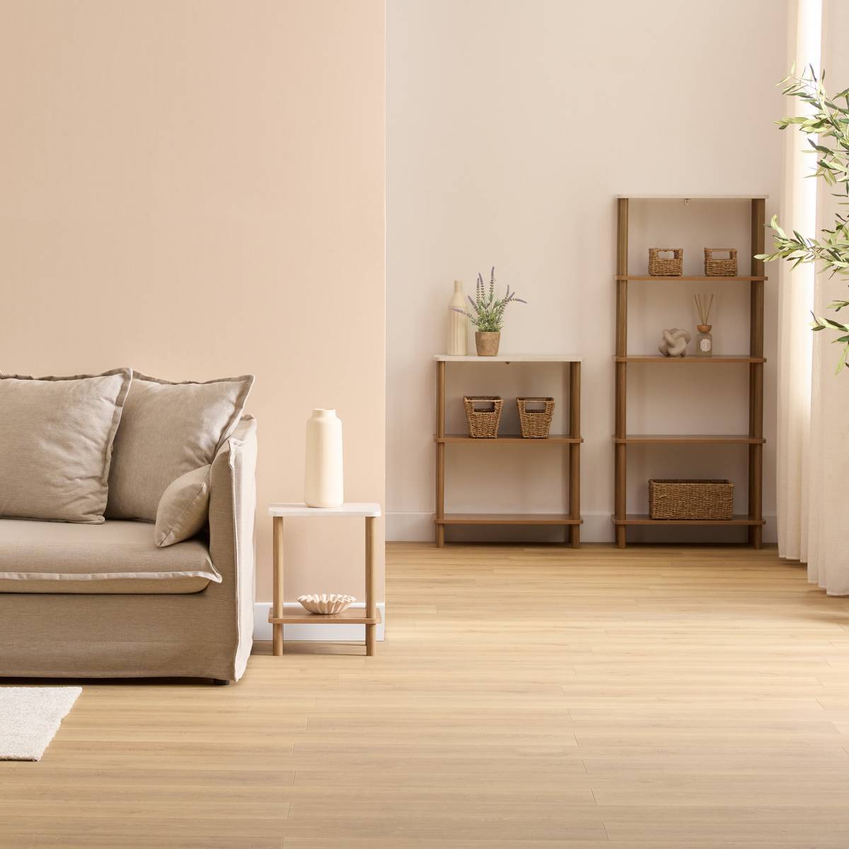 Etagère 3 niveaux Come bois et effet marbre