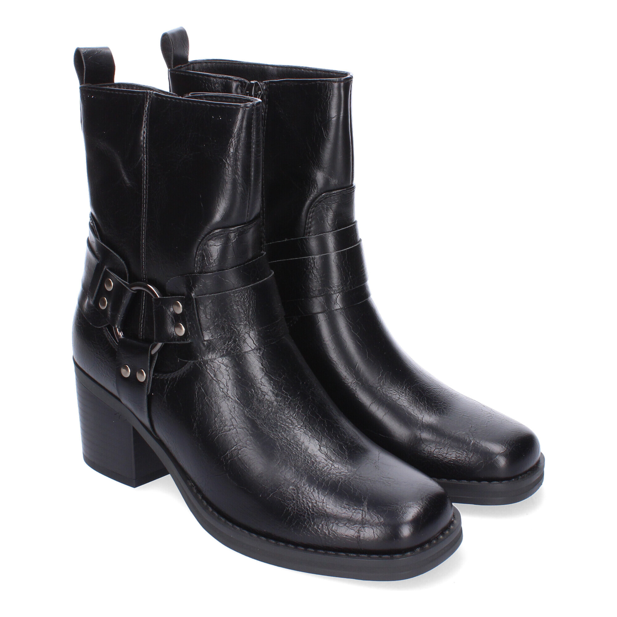 Botines de Tacón para Mujer, Elegantes Adorno de Hebilla