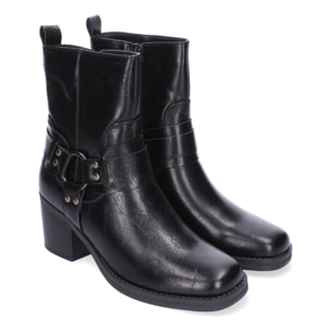 Botines de Tacón para Mujer, Elegantes Adorno de Hebilla