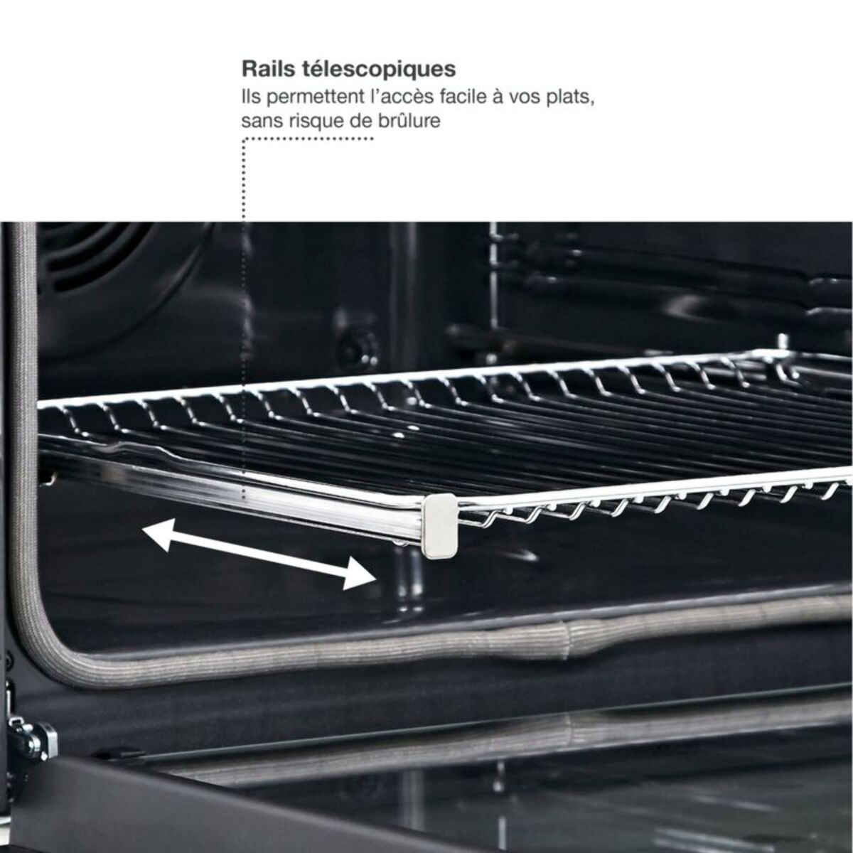 Four encastrable ESSENTIELB EFMP 105i2 - Pyrolyse - Chaleur pulsée - Porte froide - Rails télescopiques