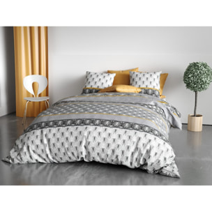 Parure De Couette 3pcs 100% Coton 57 Fils/cm2 Sakigold