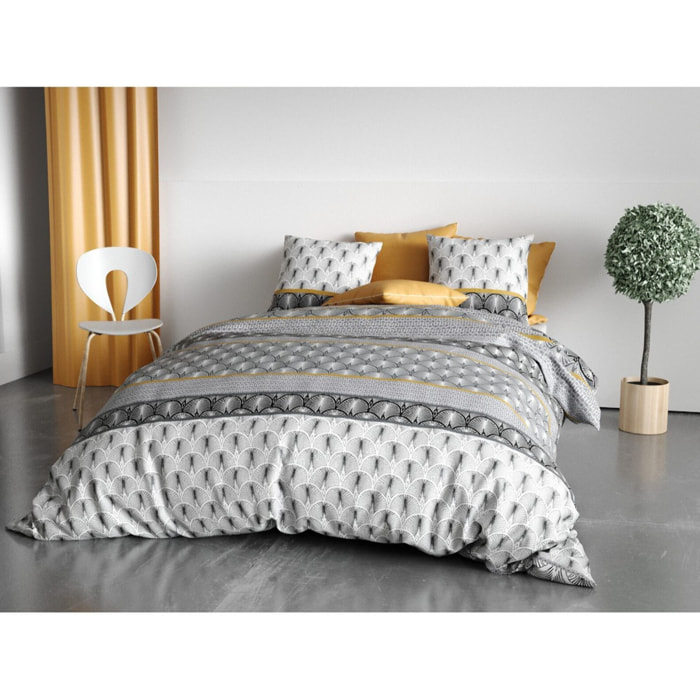 Parure De Couette 3pcs 100% Coton 57 Fils/cm2 Sakigold