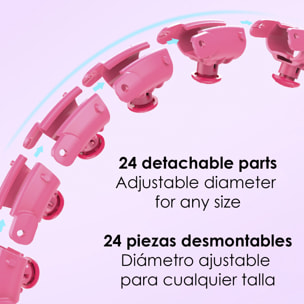 Aro Hula Hoop deportivo para Fitness, aro ajustable, no se cae, contrapeso giratorio. Equipo de gimnasia y fitness para el hogar.