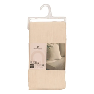 Drap housse "Flora" gaze de coton lin 140x190cm