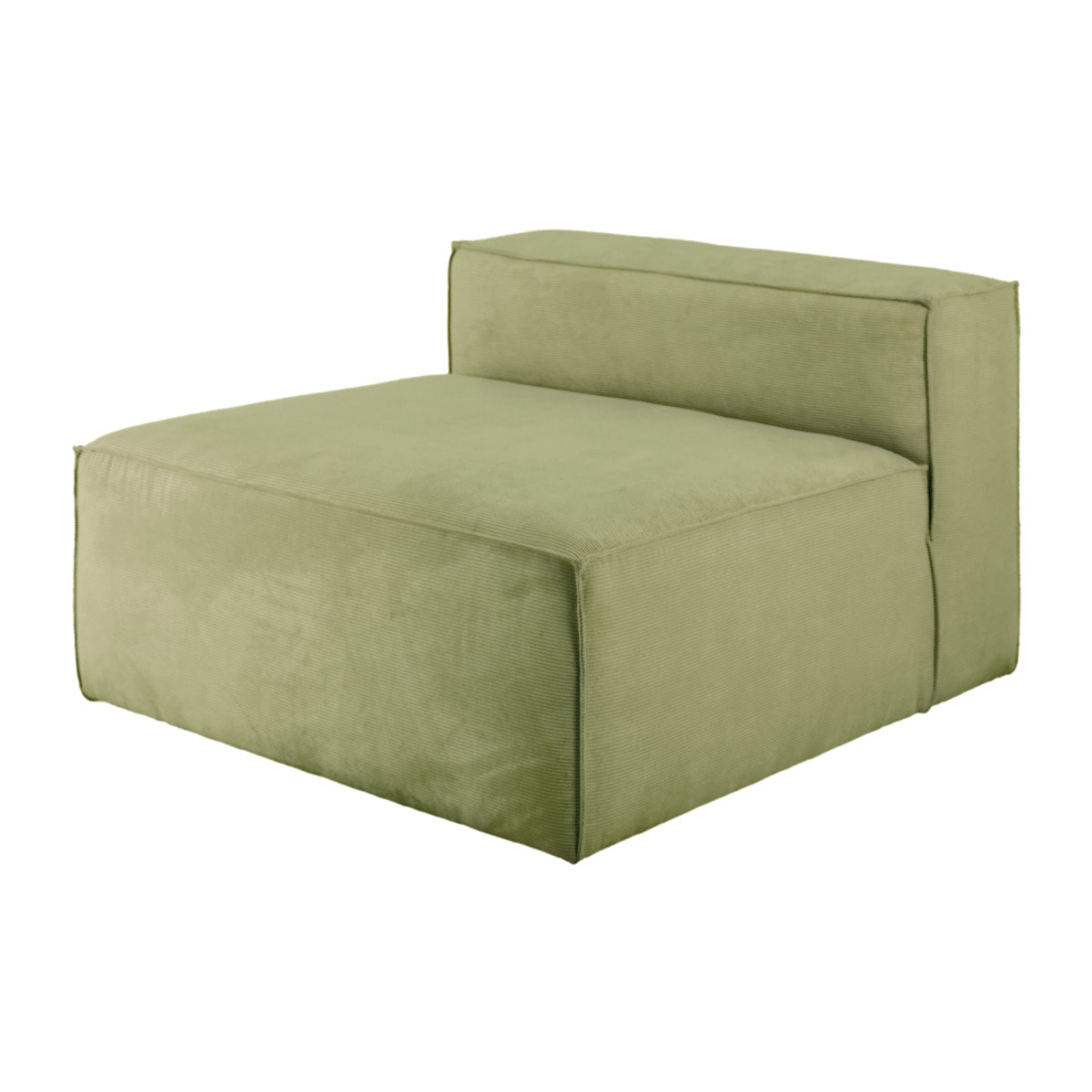 Fauteuil en velours côtelé couleur vert lime de 110x90cm Hauteur: 70 Longueur: 110 Largeur: 90