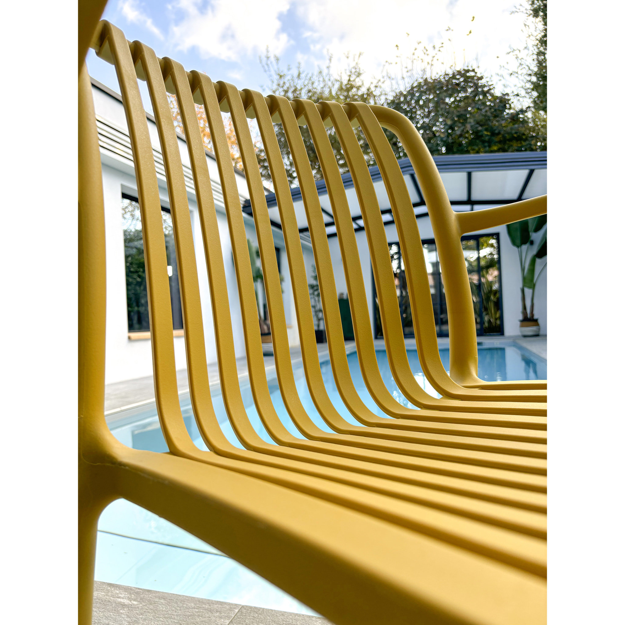 TIAGO - Lot de 2 fauteuils de jardin empilables en Polypropylène