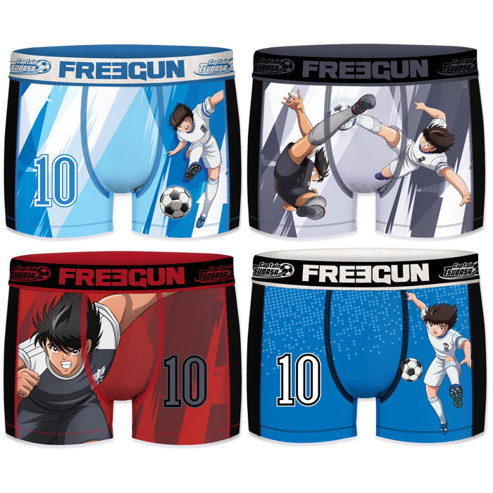 Set 4pcs Calzoncillo Boxer Captain Tsubasa (Súper Campeones: Oliver y Benji) - modelos Oliver Atom / Tsubasa Ozora & Kojiro Hyuga / Mark Lenders - mi