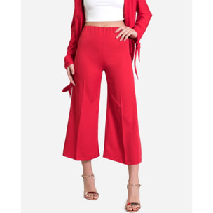 CROPPED PALAZZO · ROJO