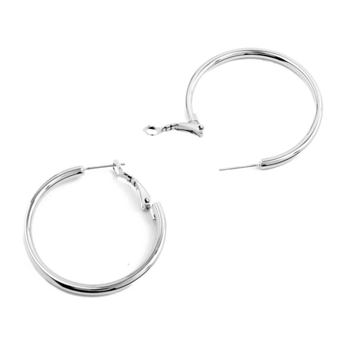 Pendientes Lux by Lux acabadoss en rodio