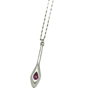 Collar largo Cristal Tear en cristal SW amatista plata 10µ