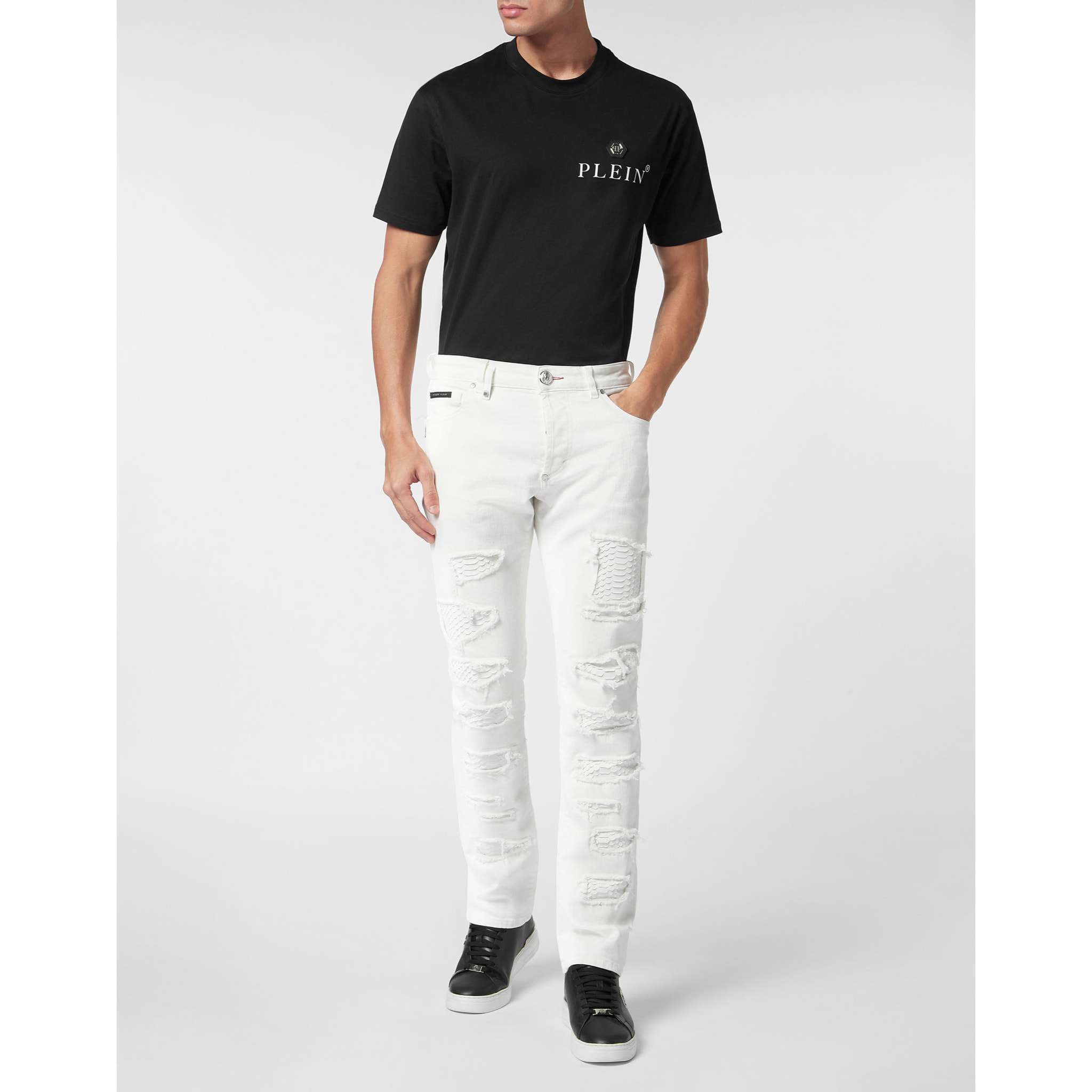 PHILIPP PLEIN Vaqueros de corte recto PYTHON