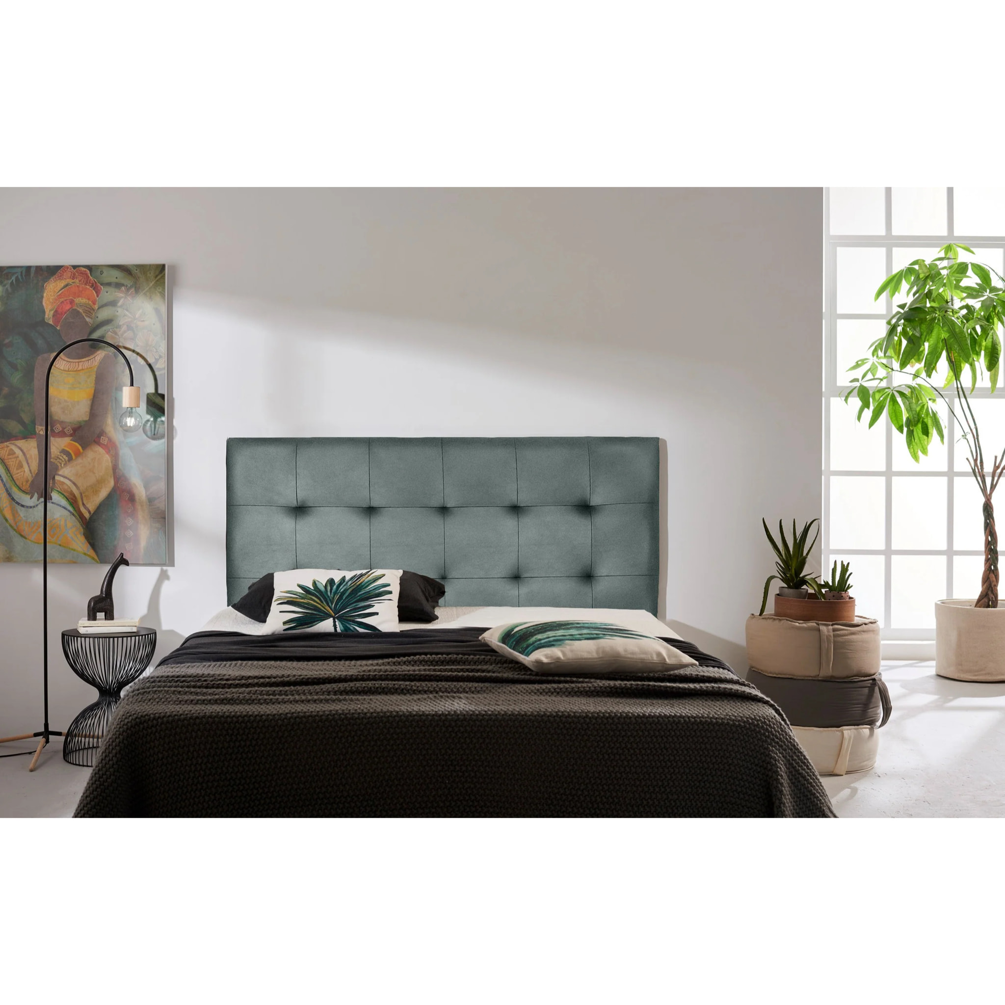 Cabecero Aster Polipiel Ceniza 190