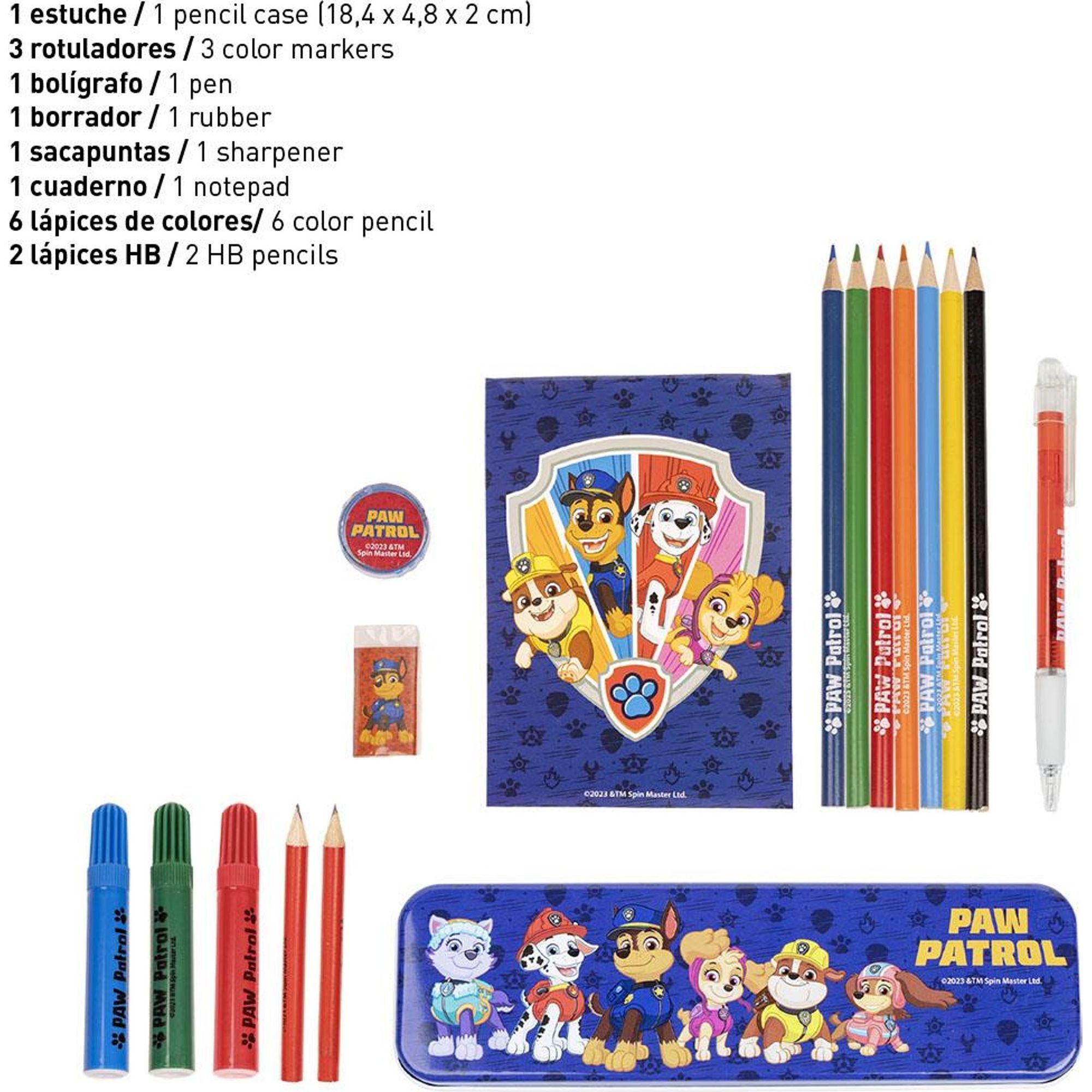 Set Papelería Coloreable Paw Patrol