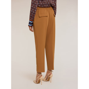 Motivi - Pantalones regulares de tejido crepé - Marrón