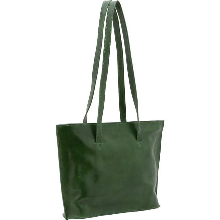 Borsa a spalla  da donna In Vera pelle Made in Italy 27x38,5x10 cm