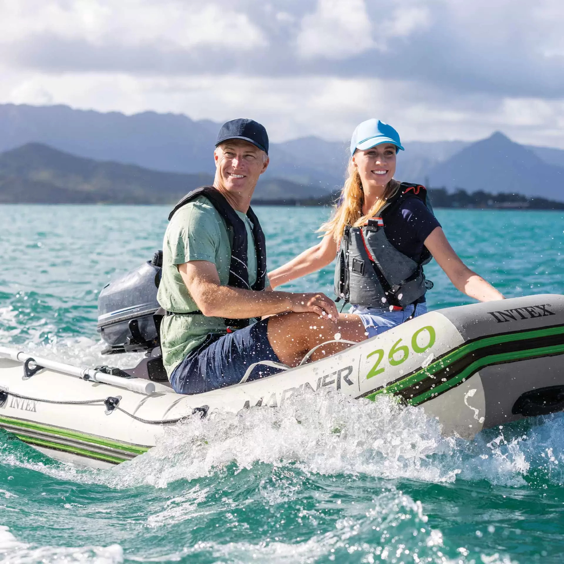 Intex 68395NP - Canotto Gommone Gonfiabile Mariner 260, 2 Posti, 259x155x41 cm