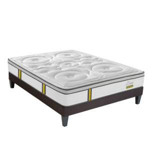 Ensemble Matelas Ressorts ensachés Reina 2.0 avec sommier en bois
