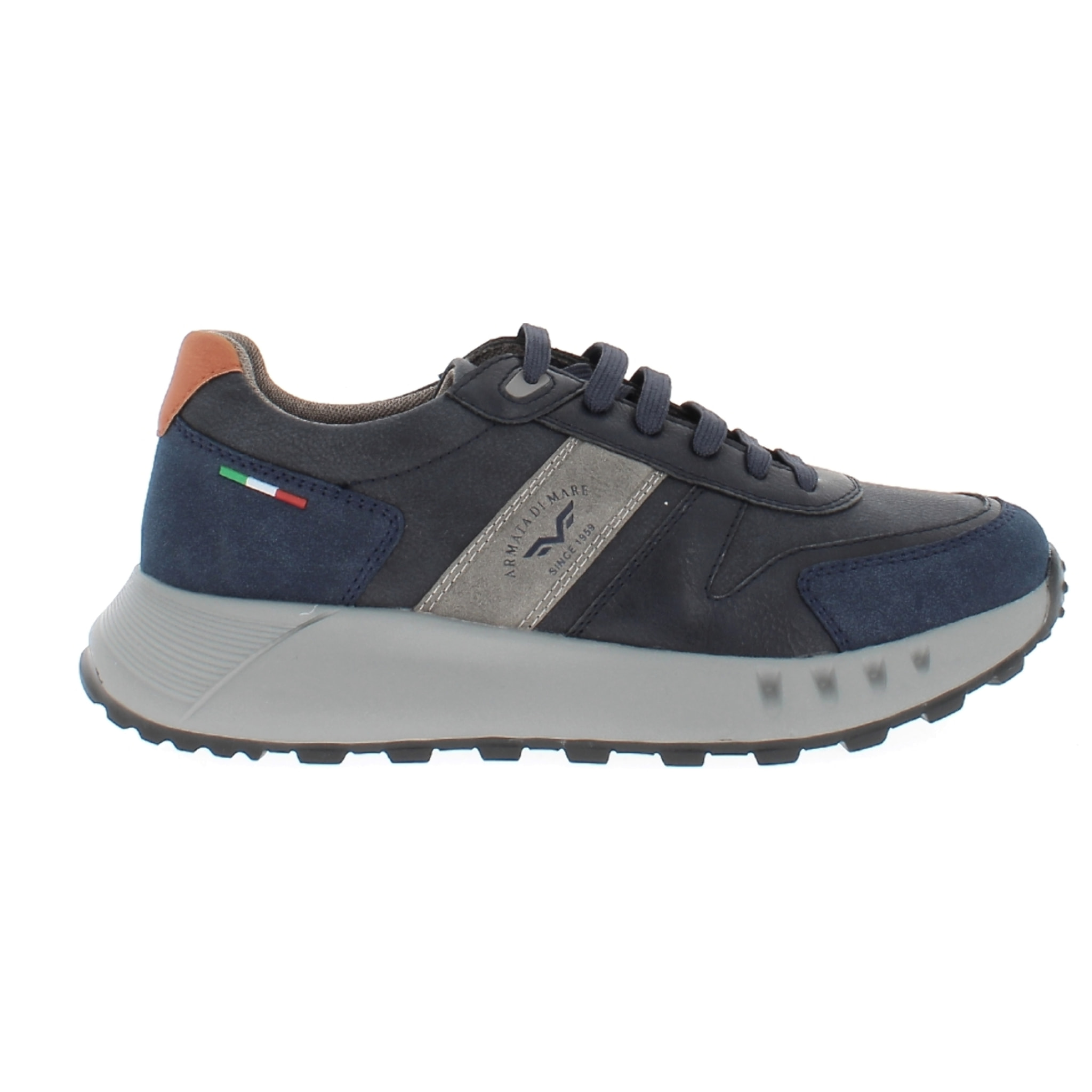 Armata di Mare Scarpe Uomo Sneakers Casual Stringate con Soletta Rimovibile in Memory Foam AMU W24D648 Navy
