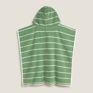 Toalla poncho rayas Frog color verde 100% Algodón