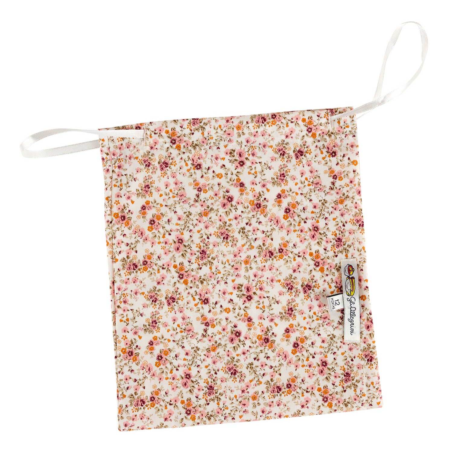 PIGIAMA ALLEGRINI in cotone fiori rosa e marroni