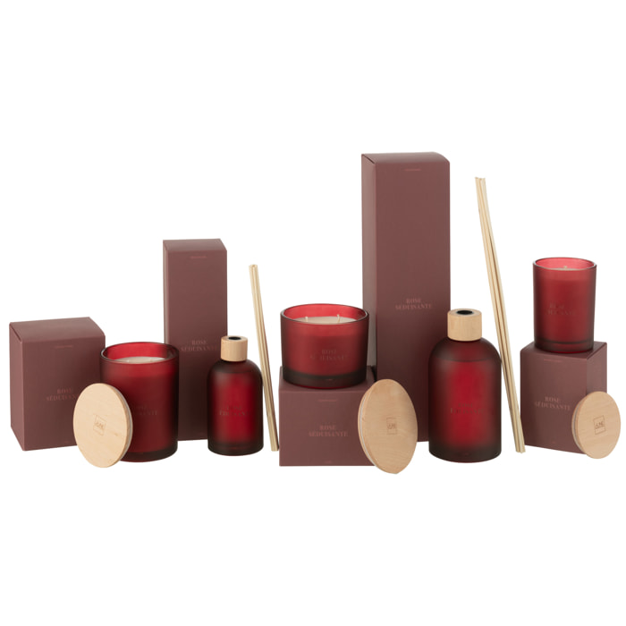 J-Line Bâtonnets parfumés Accords Essentiels - Rose Séduisante - rouge - 550 ml