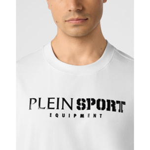 PLEIN SPORT Round Neck T-Shirt Reflective Scratch