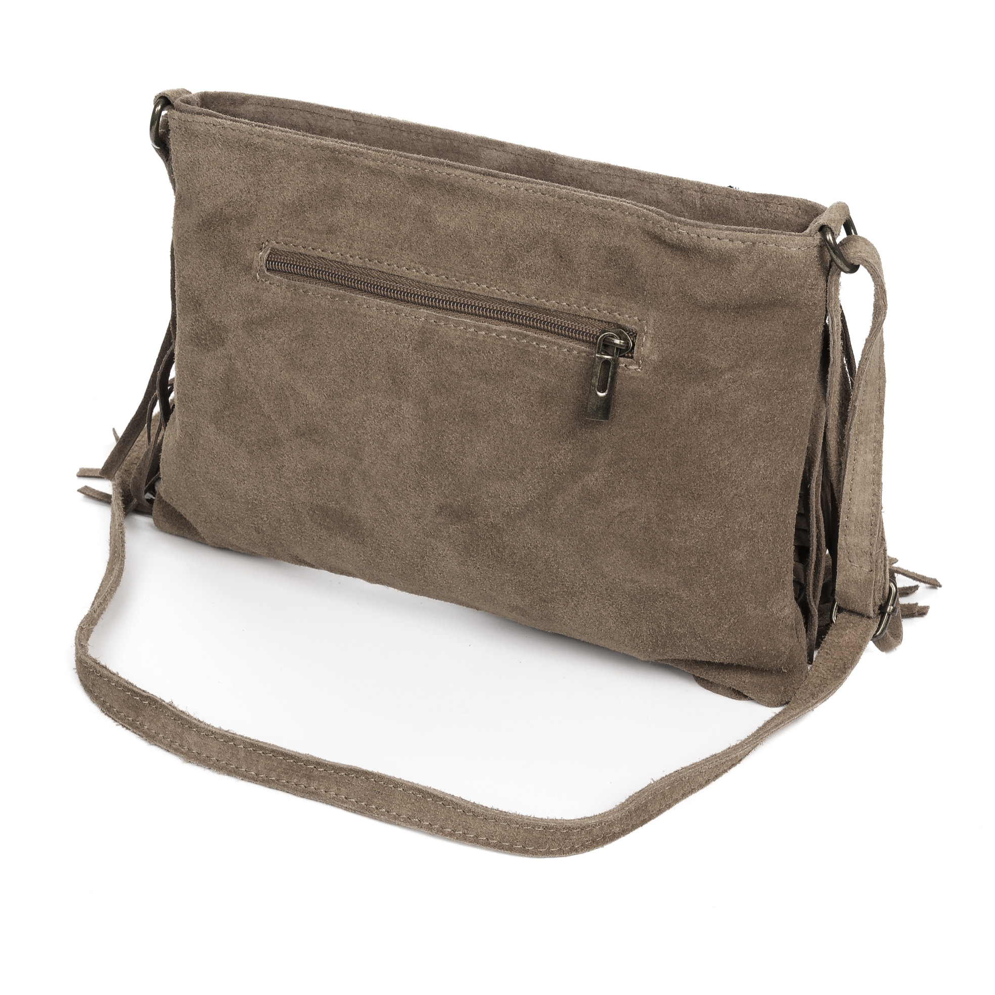 Altare borsa a tracolla donna. Pelle autentica Camoscio.