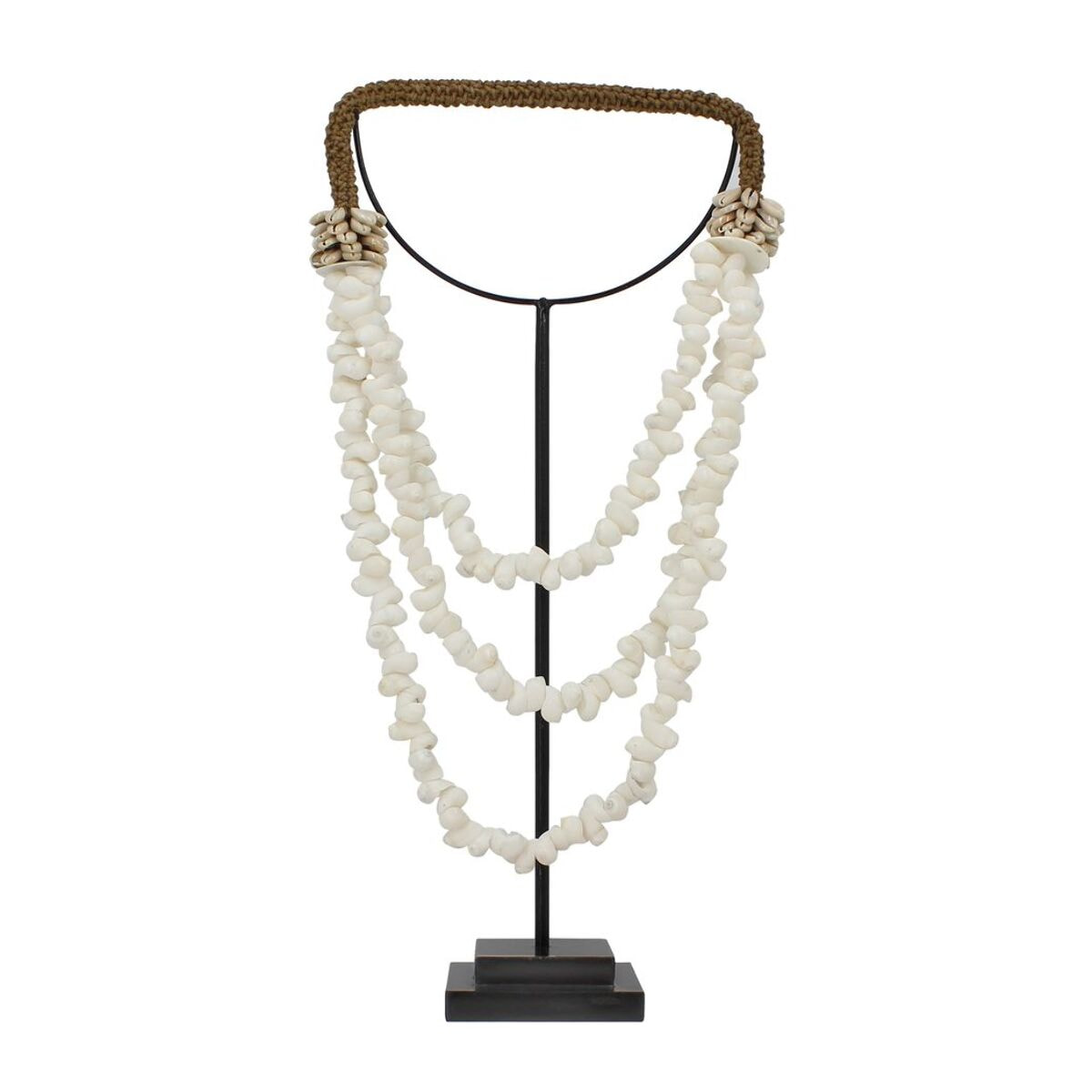 Collier en coquillages sur pied en métal LUANIA