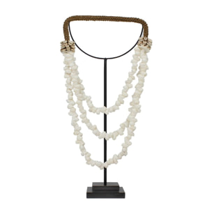 Collier en coquillages sur pied en métal LUANIA