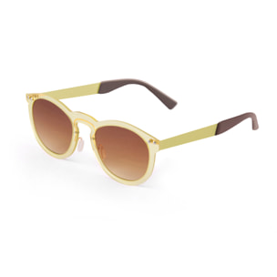 Gafas de sol OCEAN IBIZA - Trans / Marrón degradado con montura amarilla transparente y patillas metálicas doradas