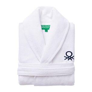 Albornoz 340gsm 100% algodon blanco benetton